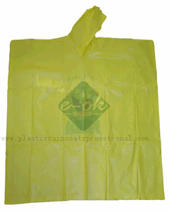 Vinyl plastic rain poncho